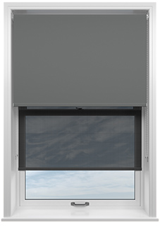 Rimini (Blackout), Storm Cloud & Optima Black - Double Roller Blind